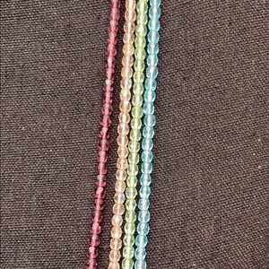 Delicate Multicolor Beaded Necklace Bundle of 4